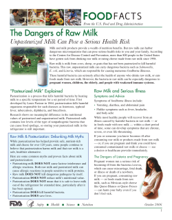 Raw Milk - Oregon State University Extension Service