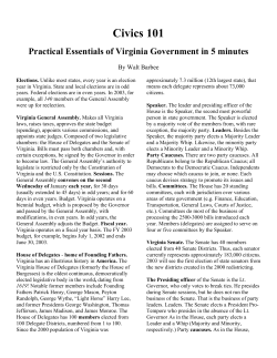Civics 101 -- Practical Essentials of Virginia