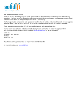 Please complete the entire application for the appraisal firm