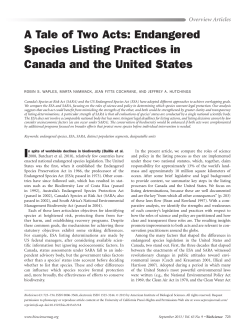 A Tale of Two Acts: Endangered Species Listing