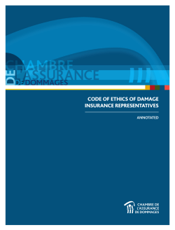 annotated Code of Ethics of Damage Insurance Representatives