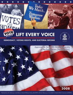 Lift Every Voice: Democracy, Voting Rights, and Electoral Reform
