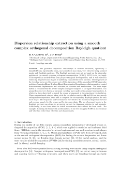 Dispersion relationship extraction using a smooth complex