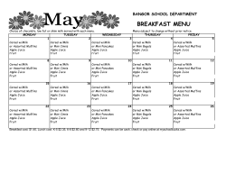 breakfast menu - Bangor School Department