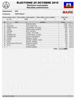 &eacute;lections 25 octobre 2015