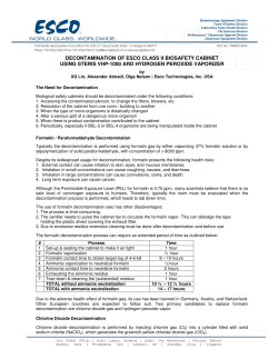 decontamination of esco class ii biosafety cabinet