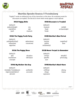 Martha Speaks Season 5 Vocabulary