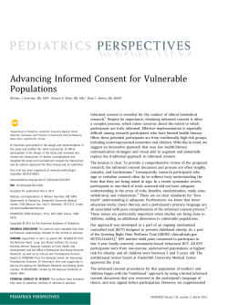 Advancing Informed Consent for Vulnerable Populations