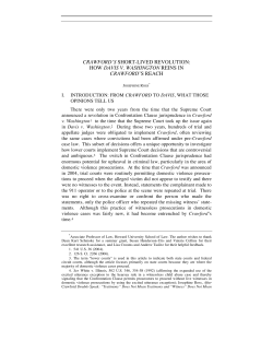 crawford`s short-lived revolution: how davis v. washington reins in