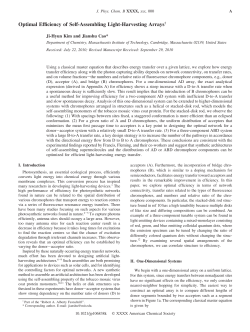 Optimal Efficiency of Self-Assembling Light