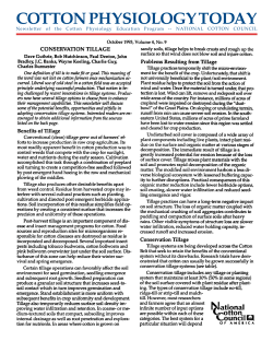 Conservation Tillage - The National Cotton Council