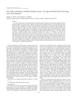 YUND, PHILIP O., AND SUSANNE K. MEIDEL Sea urchin spawning