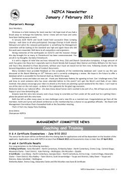 Newsletter Jan Feb 2012