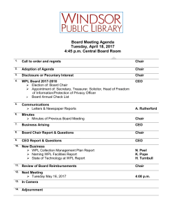 April 18, 2017 - Windsor Public Library