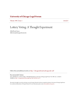 Lottery Voting: A Thought Experiment