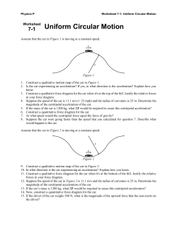 7-1 Uniform Circular Motion