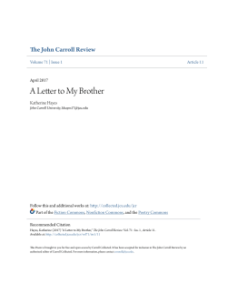 A Letter to My Brother - Carroll Collected