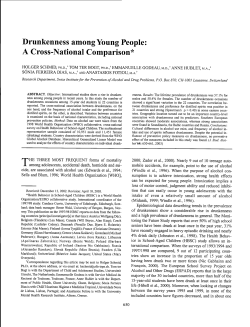 Drunkenness among Young People: A Cross