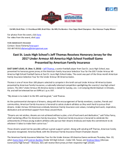 East St. Louis High School`s Jeff Thomas Receives Honorary Jersey