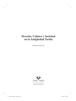 Derecho, Cultura y Sociedad en la Antig&uuml;edad Tard&iacute;a
