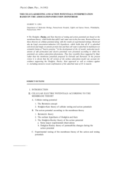 The Cellular Resting And Action Potentials: Interpretation Based On