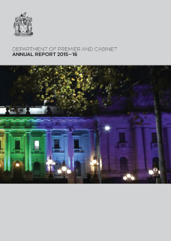 Department of Premier and Cabinet: Annual Report 2015-16