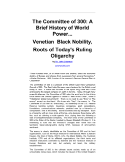 Oligarchy - Venetian Black Nobility