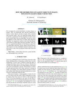 HOW THE DISTRIBUTION OF SALIENT OBJECTS IN IMAGES