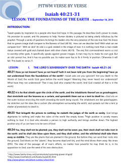 The Foundations Of The Earth