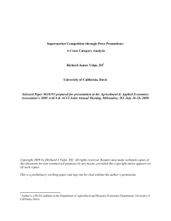 Supermarket Competition through Price Promotions