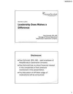 Leadership Does Makes a Difference