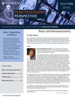 February 2016 - Perelman School of Medicine