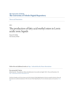 The production of fatty acid methyl esters in Lewis acidic ionic liquids