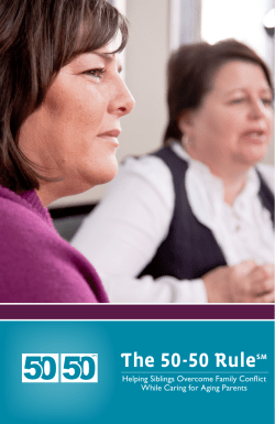 50/50 Rule&reg; Brochure - CaregiverStress.com