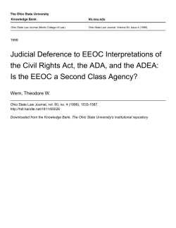 Judicial Deference to EEOC Interpretations of the Civil Rights Act