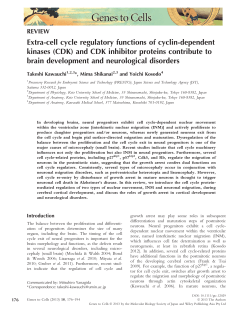 Extracell cycle regulatory functions of cyclindependent kinases