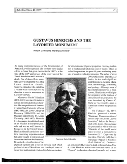 gustavus hinrichs and the lavoisier monument