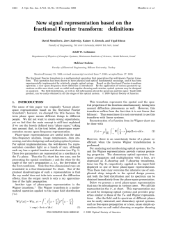 New signal representation based on the fractional