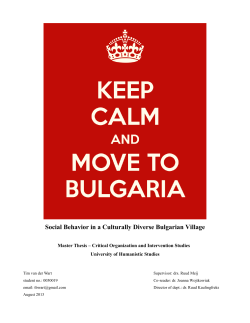 Social Behavior in a Culturally Diverse Bulgarian