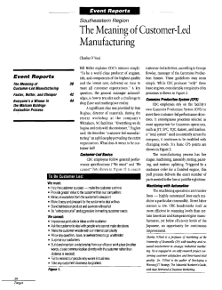 The Meaning of Customer-Led Manufacturing