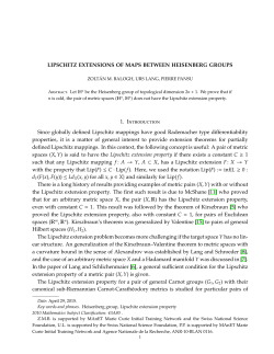 LIPSCHITZ EXTENSIONS OF MAPS BETWEEN HEISENBERG