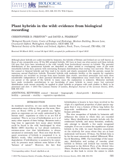 Plant hybrids in the wild: evidence from biological