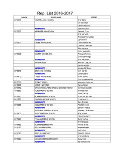 Site Representatives 2016-17 - Fontana Teachers Association