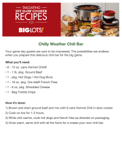Chili Bar - Big Lots