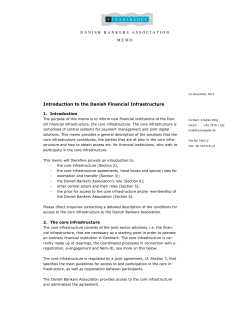 Introduction to the Danish Financial Infrastructure