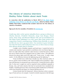 The Library of America interviews Shelley Fisher Fishkin about Mark