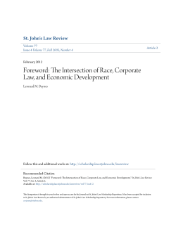 The Intersection of Race, Corporate Law, and Economic Development