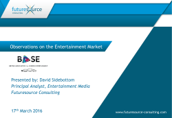 Observations on the Entertainment Market