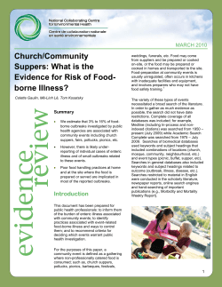 Church/Community Suppers