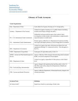 Glossary of Trade Acronyms